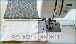 sewing right sides together