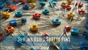 sewing using safety pins
