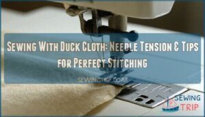 sewing with duck cloth needle tension