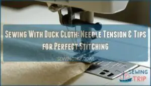 sewing with duck cloth needle tension