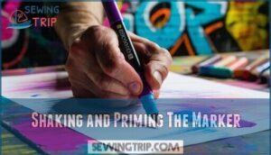 shaking and priming the marker