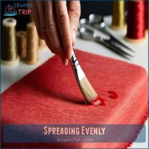 spreading evenly