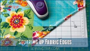 squaring up fabric edges
