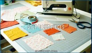 step 1: cut pieces