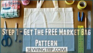 step 1 - get the free market bag pattern