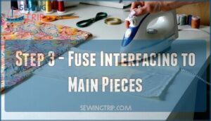 step 3 - fuse interfacing to main pieces