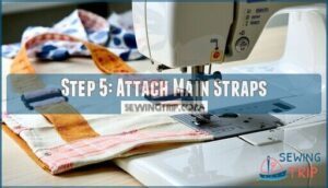 step 5: attach main straps