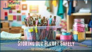 storing old blades safely