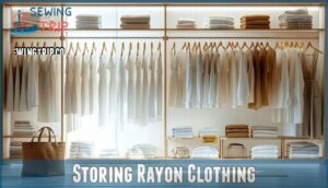 storing rayon clothing