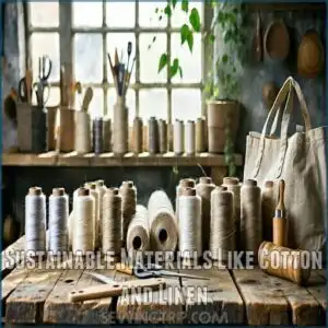 sustainable materials like cotton and linen
