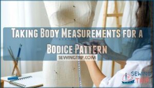 taking body measurements for a bodice pattern