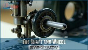 the shaft and wheel
