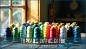 thread size and color