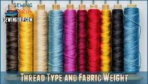 thread type and fabric weight