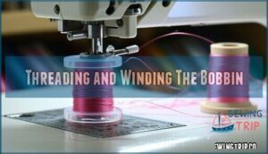 threading and winding the bobbin