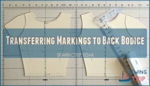 transferring markings to back bodice