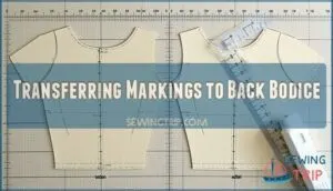 transferring markings to back bodice