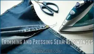 trimming and pressing seam allowances