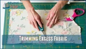 trimming excess fabric
