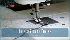 triple zigzag finish