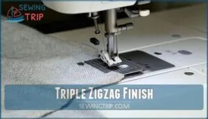 triple zigzag finish