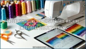 troubleshooting and tips for free machine embroidery quilting designs