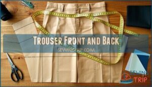 trouser front and back
