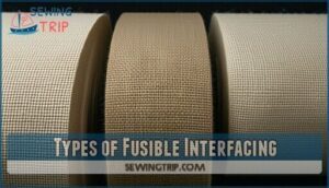 types of fusible interfacing