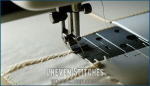 uneven stitches