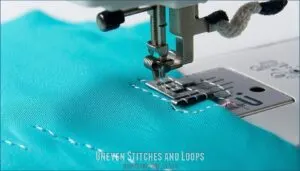 uneven stitches and loops