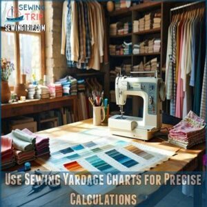 use sewing yardage charts for precise calculations