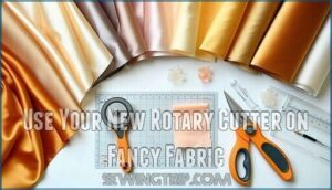 use your new rotary cutter on fancy fabric