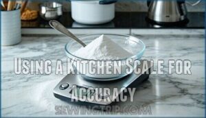 using a kitchen scale for accuracy