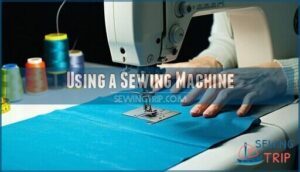 using a sewing machine