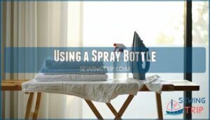using a spray bottle