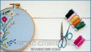 using an embroidery hoop