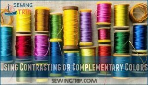 using contrasting or complementary colors