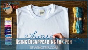 using disappearing ink pen