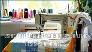 using free machine embroidery quilting designs in projects