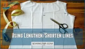using lengthen/shorten lines