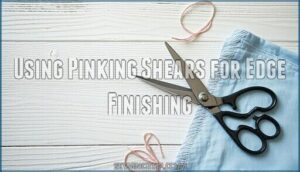 using pinking shears for edge finishing