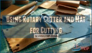 using rotary cutter and mat for cutting