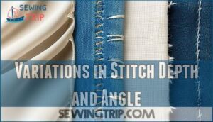 variations in stitch depth and angle