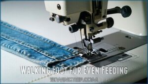 walking foot for even feeding