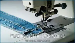 walking foot for even feeding
