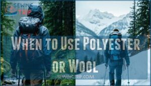 when to use polyester or wool