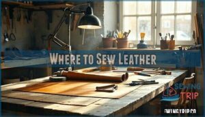 where to sew leather
