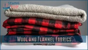 wool and flannel fabrics
