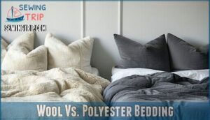 wool vs. polyester bedding