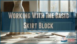working with the basic skirt block